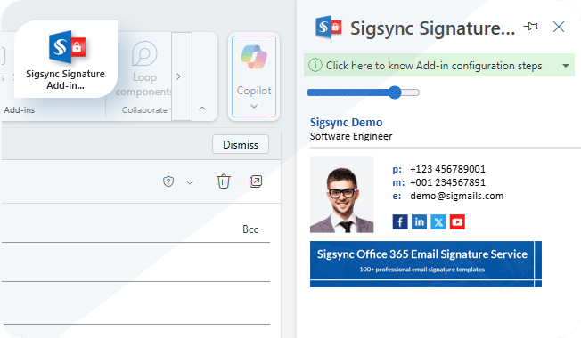 Sigsync email signature for Office 365