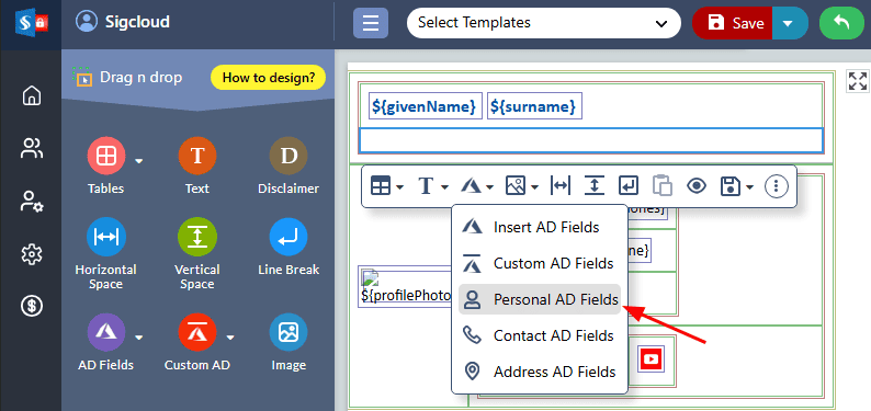 Align signature fields Align signature fields