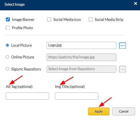 Set Alt Tag Set Alt Tag