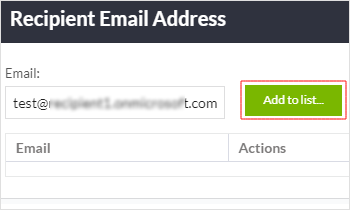 Enter the Recipient Email Address