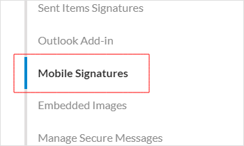 Click the mobile signature