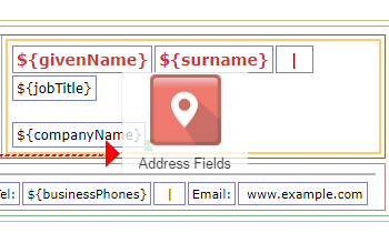Drag and drop Address Fields component