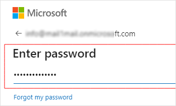 Enter the password