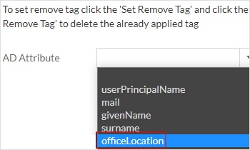 Select remove tag tab