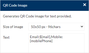 Set the size of the QR code image