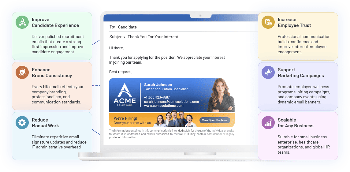 Benefits of HR email signature management with Sigsync