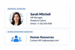 HR manager email signature