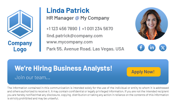 HR email signature