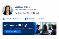 Recruitment email signature