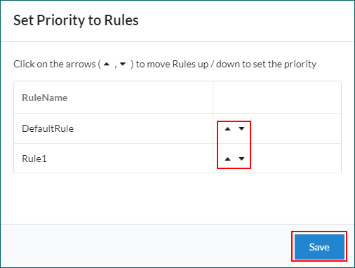 Set signature rule priority