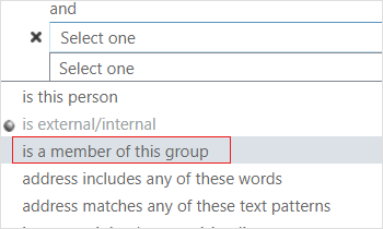 Set the condition for the group member