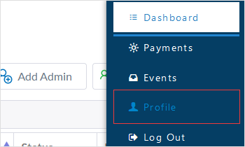 Click on Profile from the Dashboard