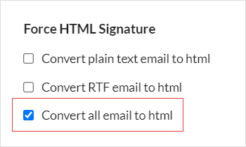 Convert plain text email to HTML