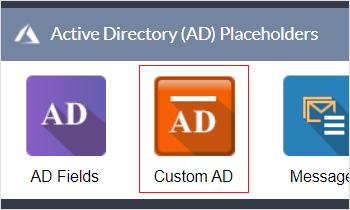 Drag and drop the Custom AD field