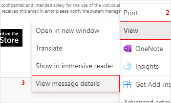 View message details in Office 365