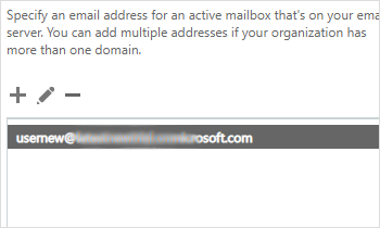Enter test email address to validate Outbound connector