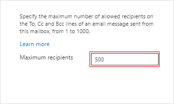 Set recipient limit