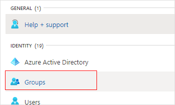 Select Azure Active Directory groups
