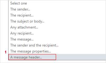 Select message header