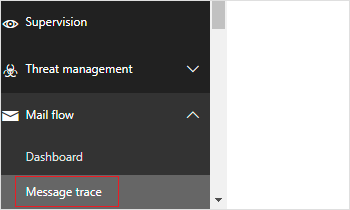 Select Message trace