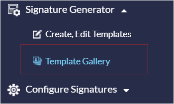 Select template gallery
