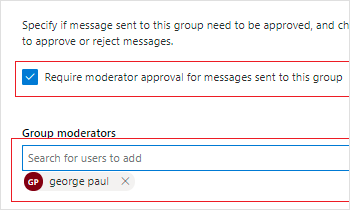 Select the Require moderator approval option