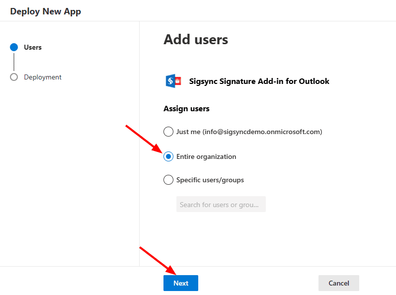 Deploy add-in for entire organization Deploy add-in for entire organization