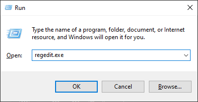 Open the Windows Registry Editor