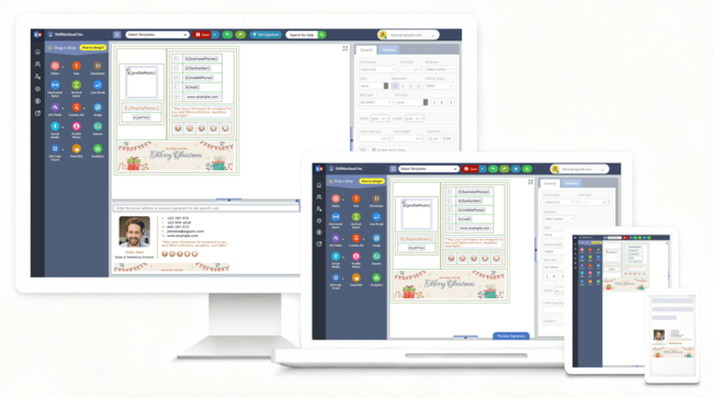 Dynamic HTML email signature