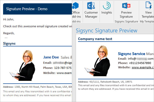 Sigsync Signature Preview