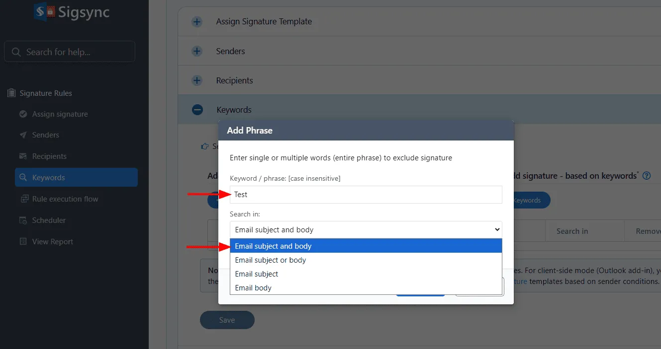 enter the phrase to exclude enter-phrase-to-exclude