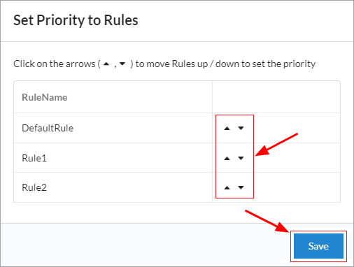 Set rule priority