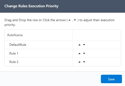 Set rule priority Set rule priority
