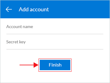 Add account name and secret key
