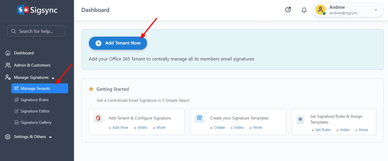 add-tenant-for-customer