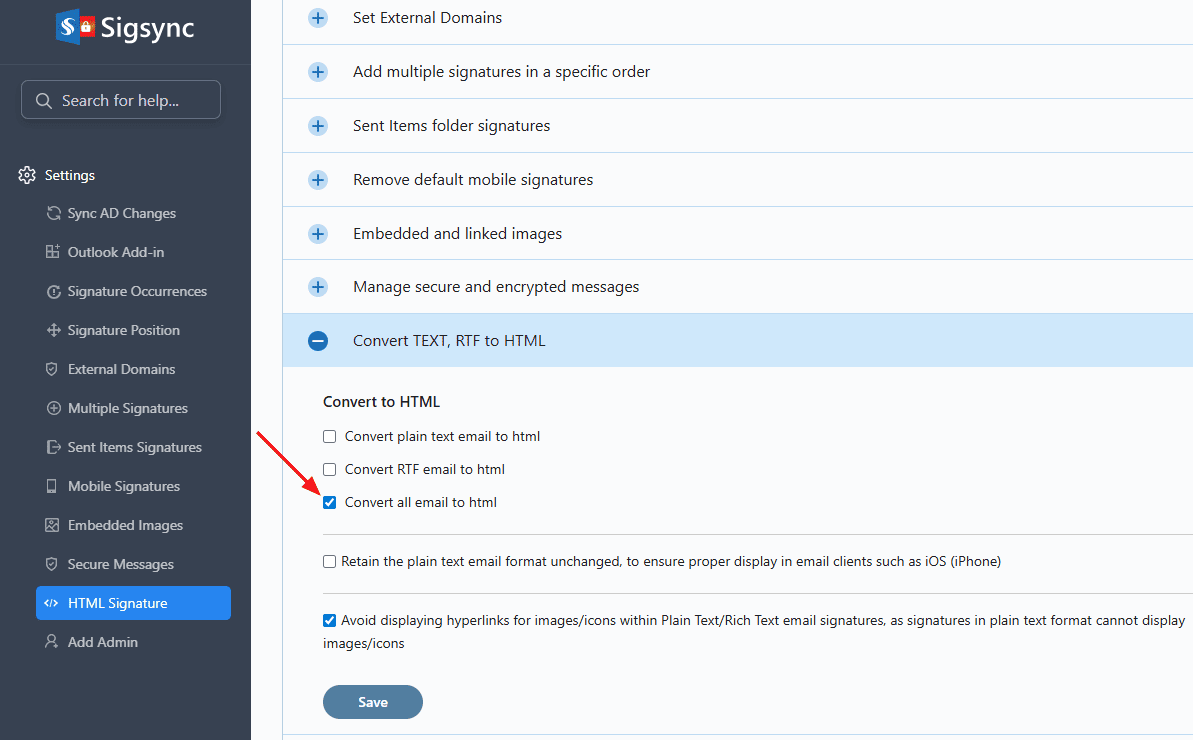 Convert All Emails to HTML Convert All Emails to HTML