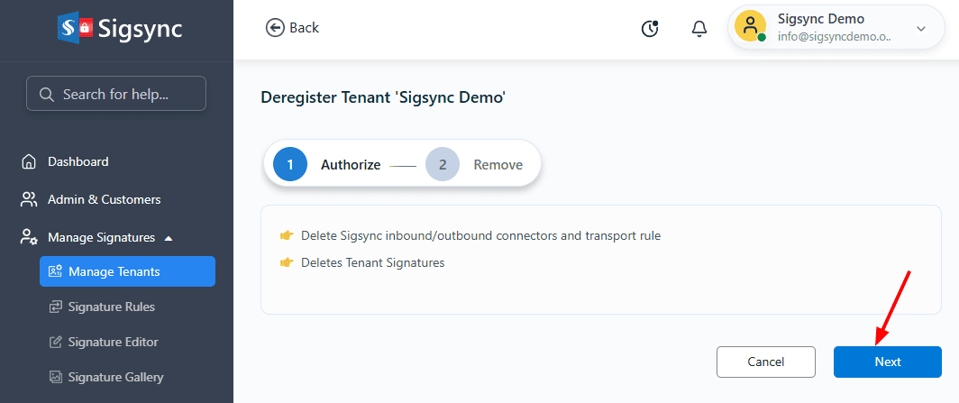 Authorize & click Next Authorize & click Next