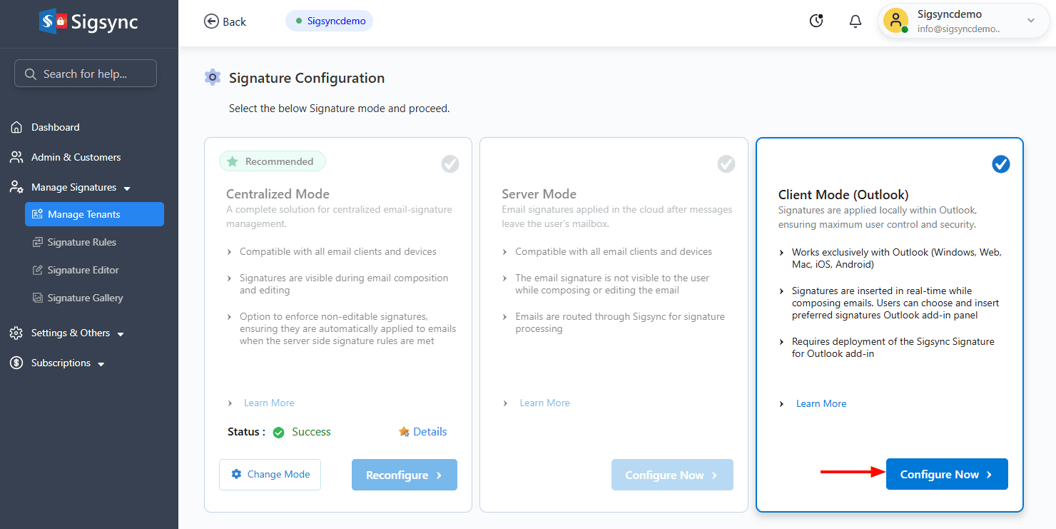Click Configure Now Click Configure Now