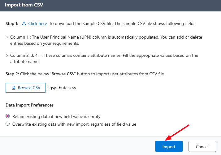 Click on Import Click on Import