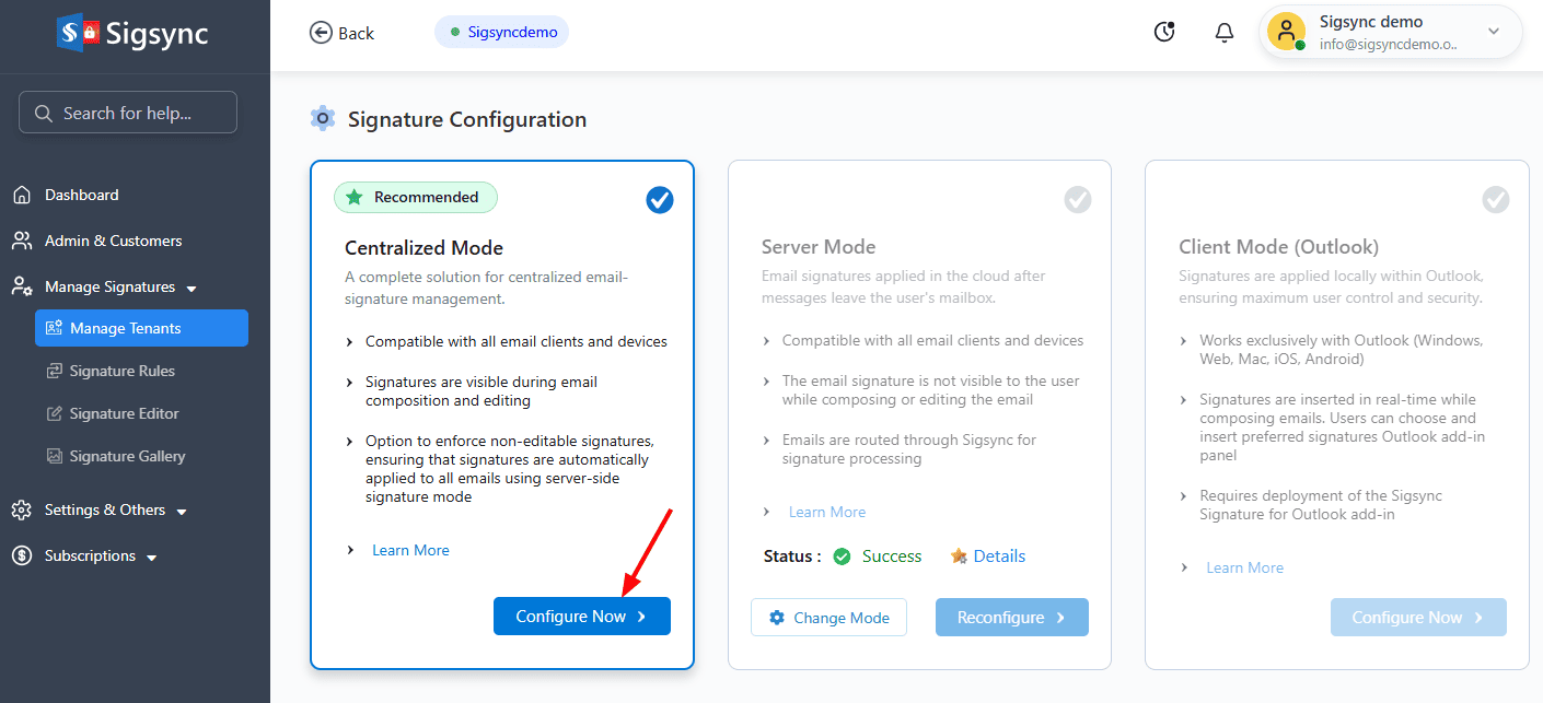 Click Configure Now button Click Configure Now button