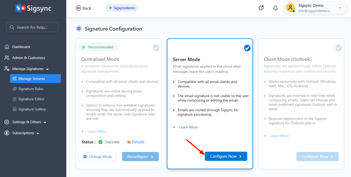 Click Configure Now Click Configure Now