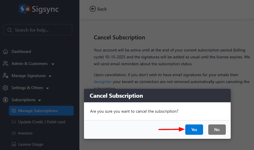 confirm the subscription cancellation confirm-cancel-subscription