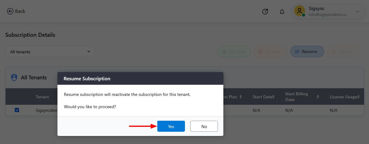 Confirm resume Subscriptions confirm-resume-subscription