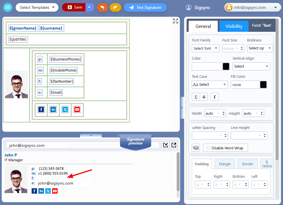 Display / Hide Signature fields Display / Hide Signature fields