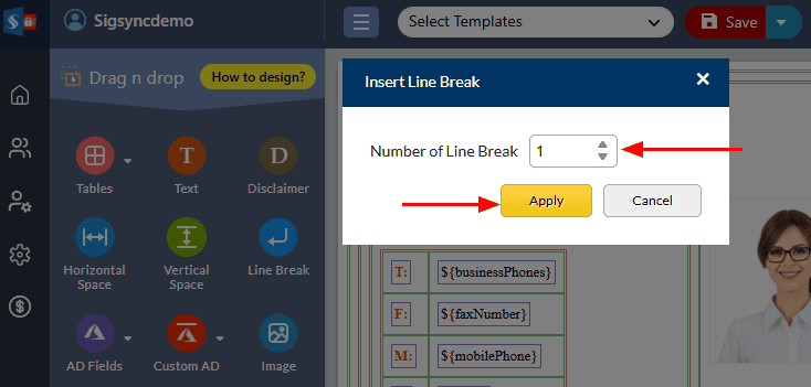 Enter the number of lines Enter the number of lines