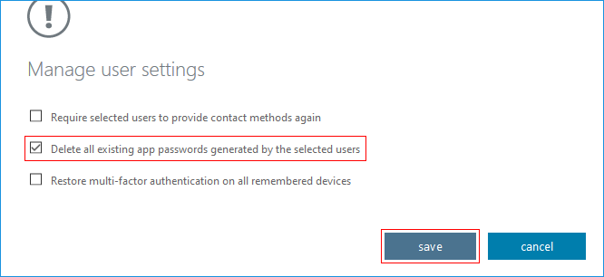 Office 365 MFA settings Office 365 Admin Menu