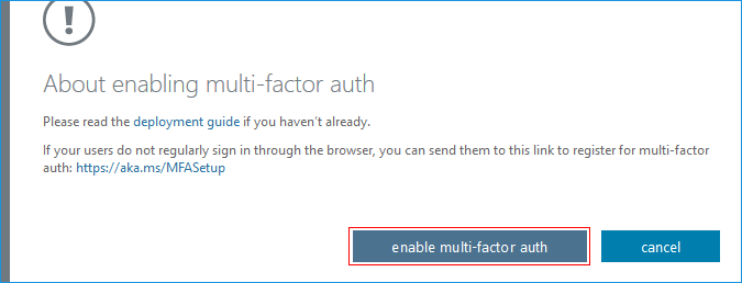 Disable multi-factor authentication?