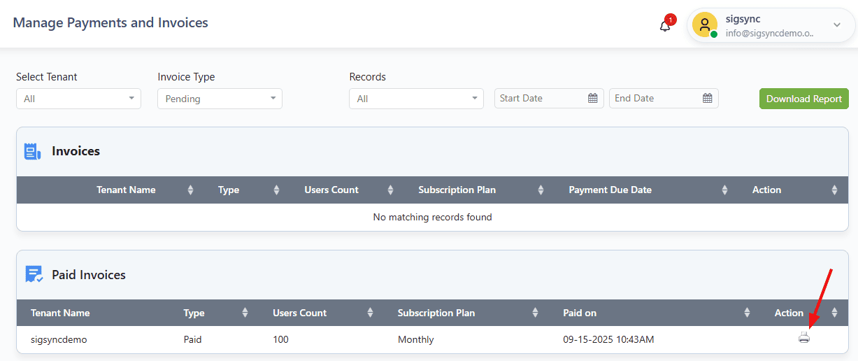 Paid Invoices buy-subscription