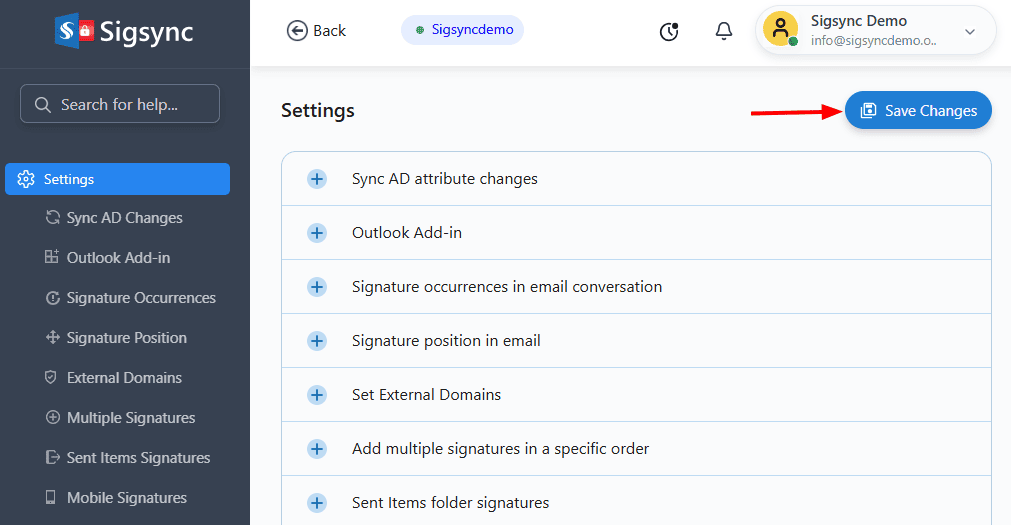 Save changes Save changes