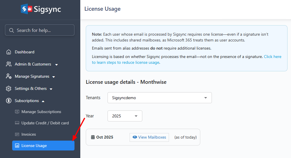Check License Usage Check License Usage